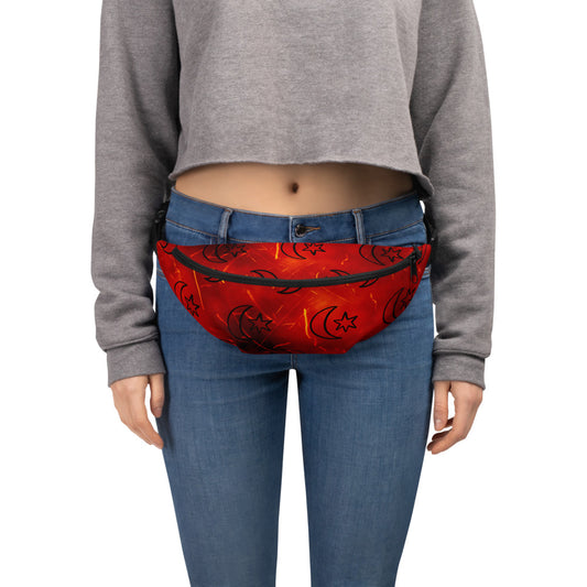 Red Moon Star Fanny Pack