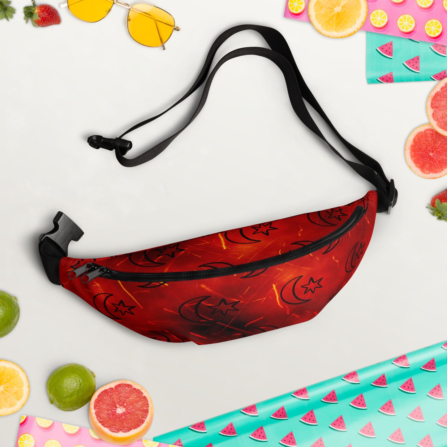 Red Moon Star Fanny Pack