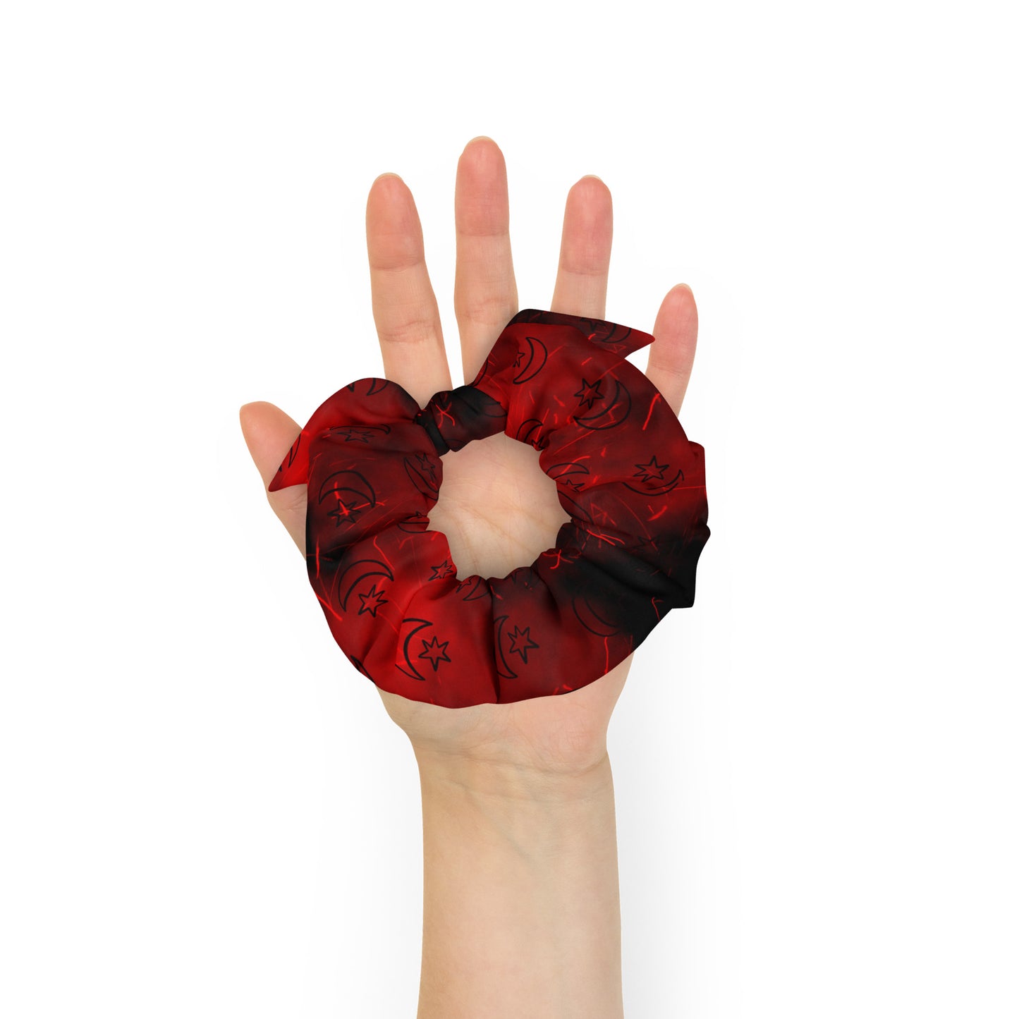 Red Moon Star Scrunchie