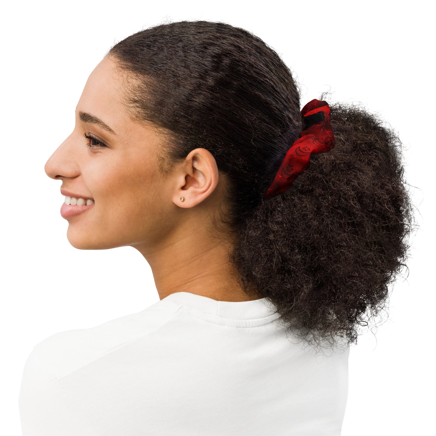 Red Moon Star Scrunchie