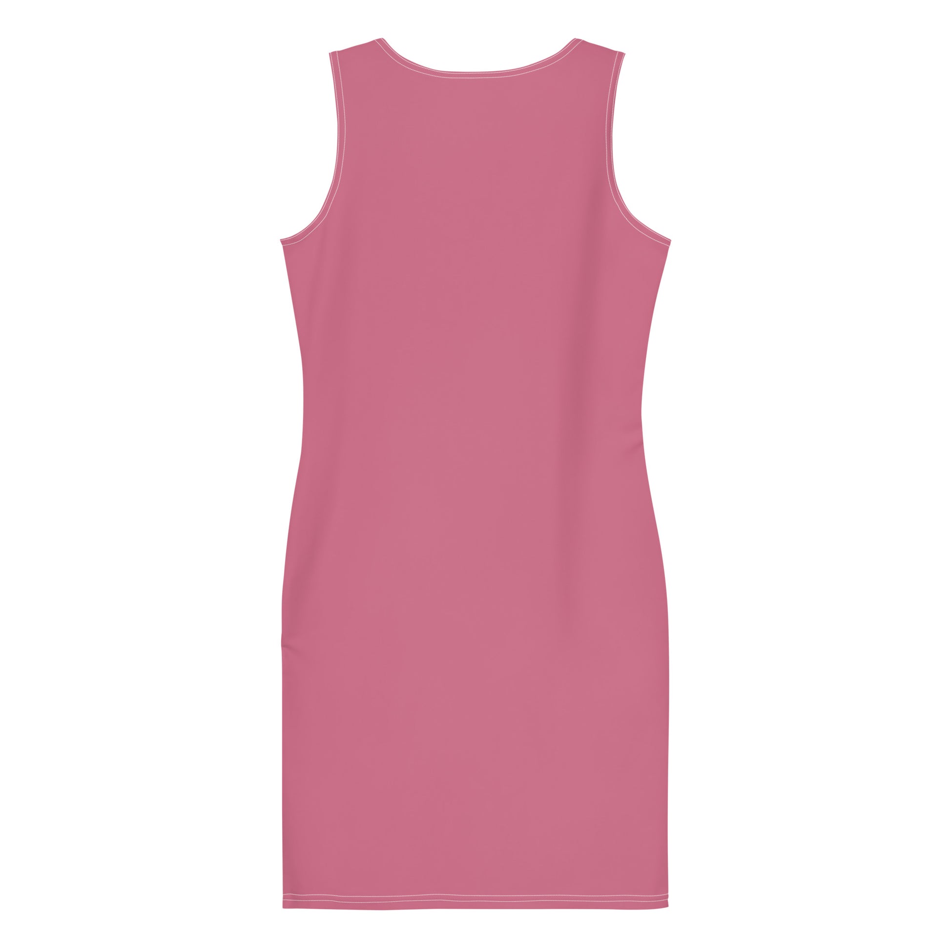 Romantic Pink Fitted Dress-back-flat
