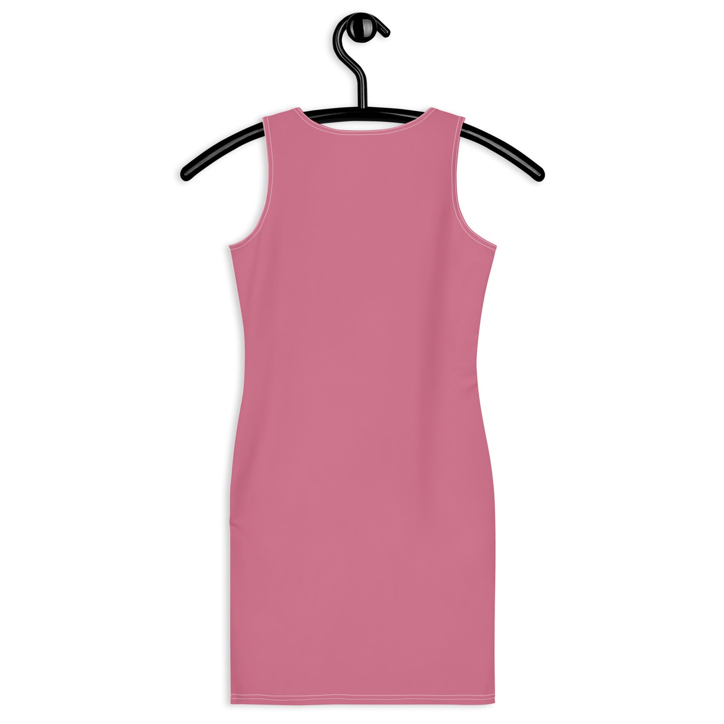 Romantic Pink Fitted Dress-back-hanger