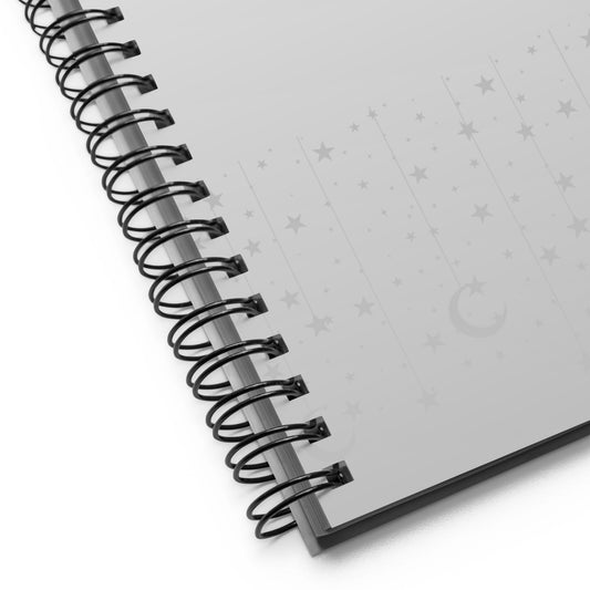 Silver Grey Moon Star Soft Touch Notebook