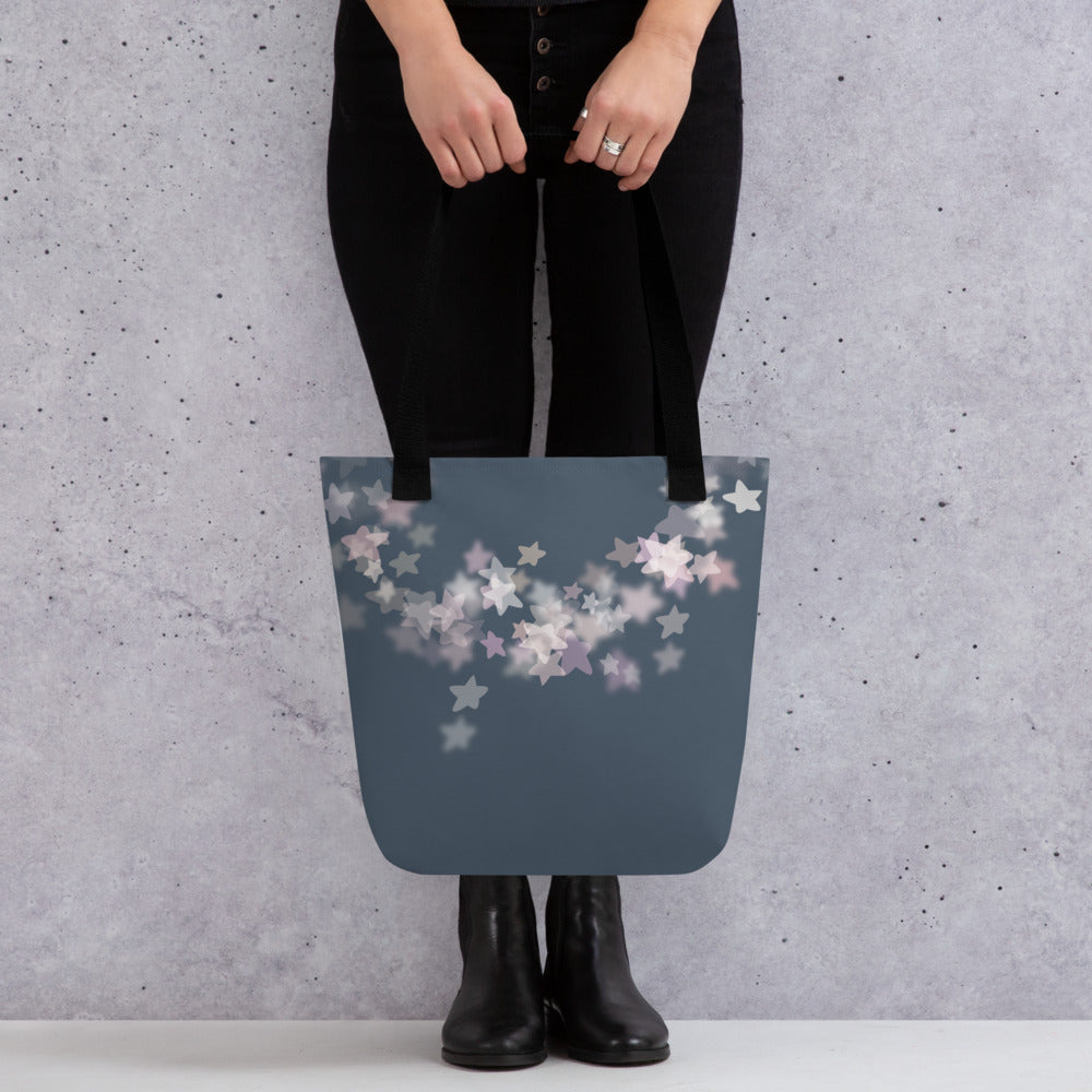 Star Mist Fall Blue Tote Bag