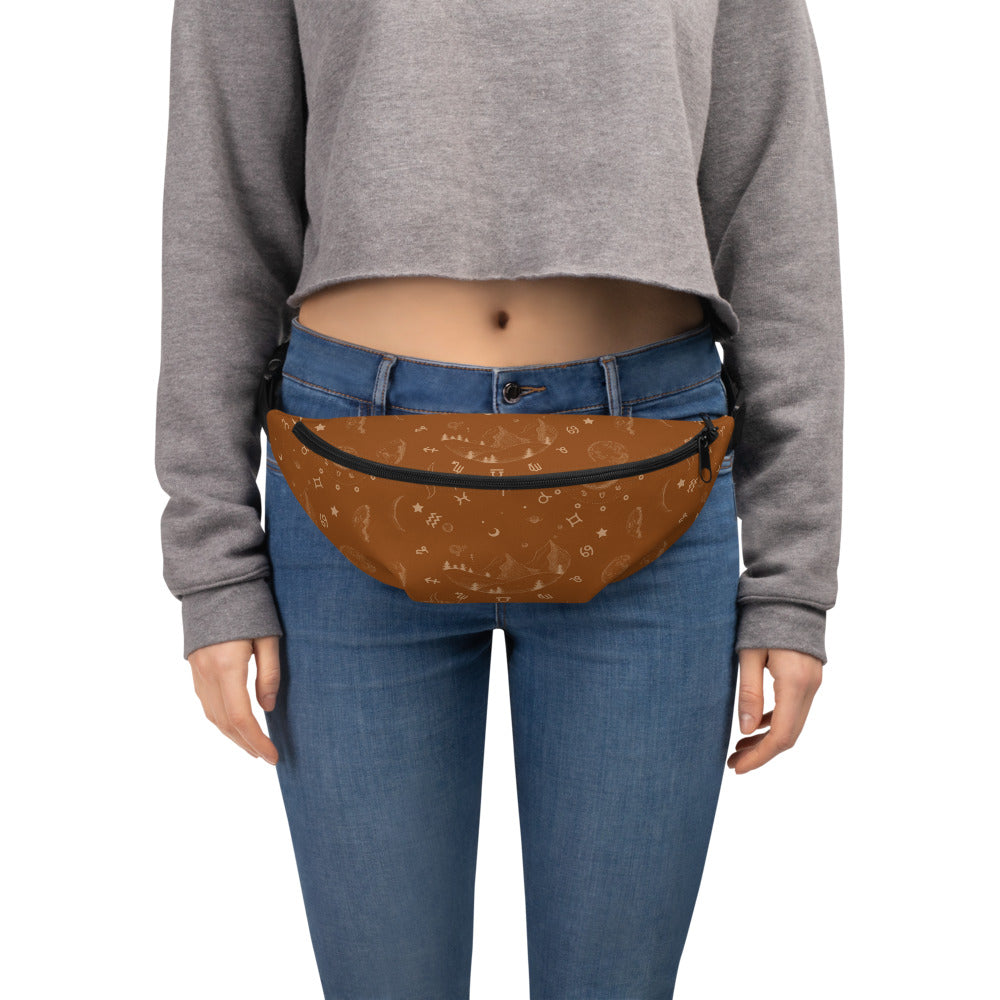 Saddle Brown Moon Galaxy Fanny Pack