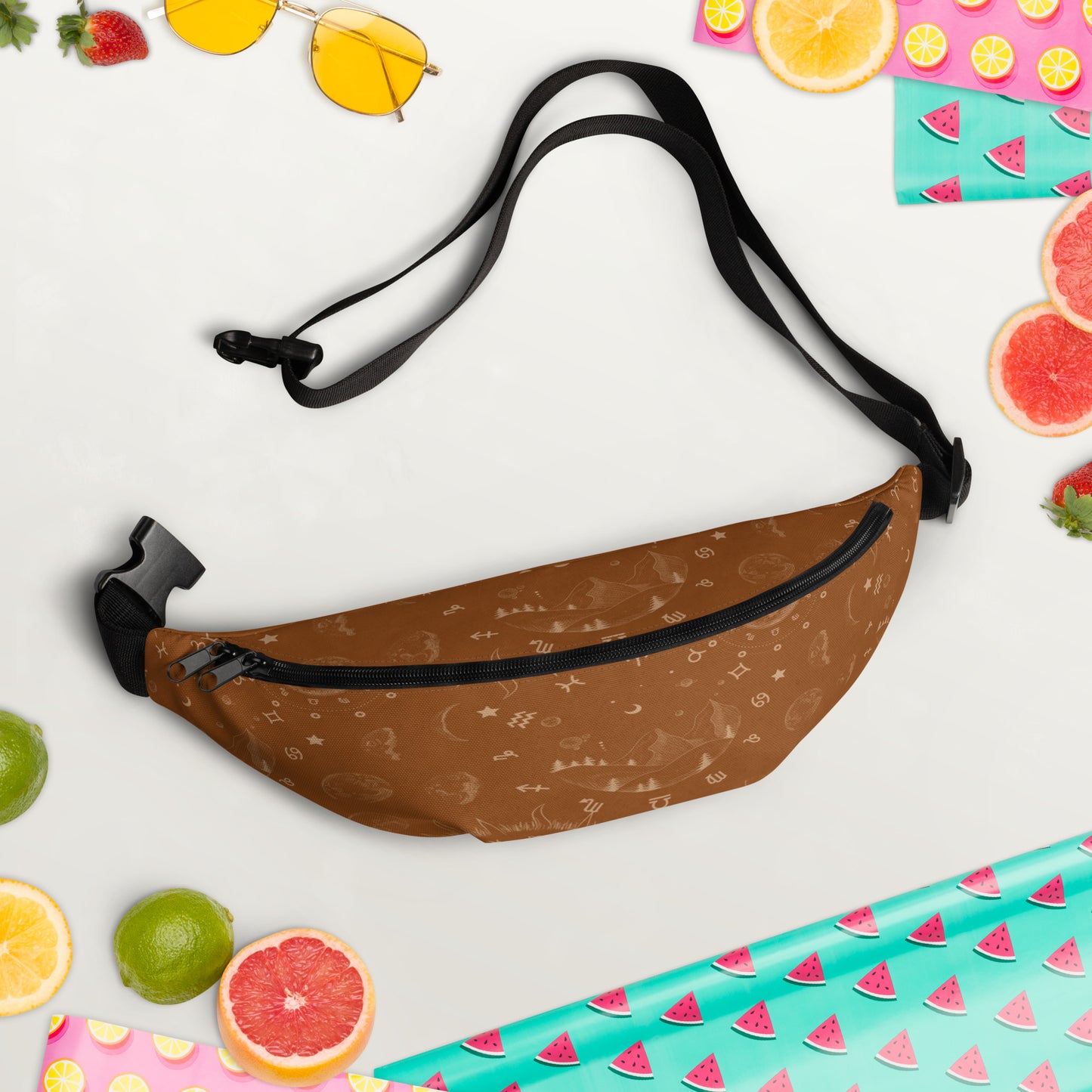 Saddle Brown Moon Galaxy Fanny Pack