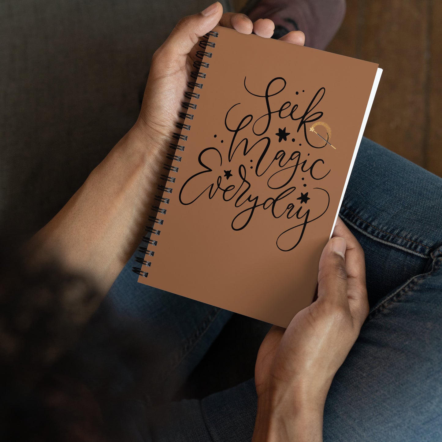 Seek Magic Everyday spiral-notebook-white-front-LS1