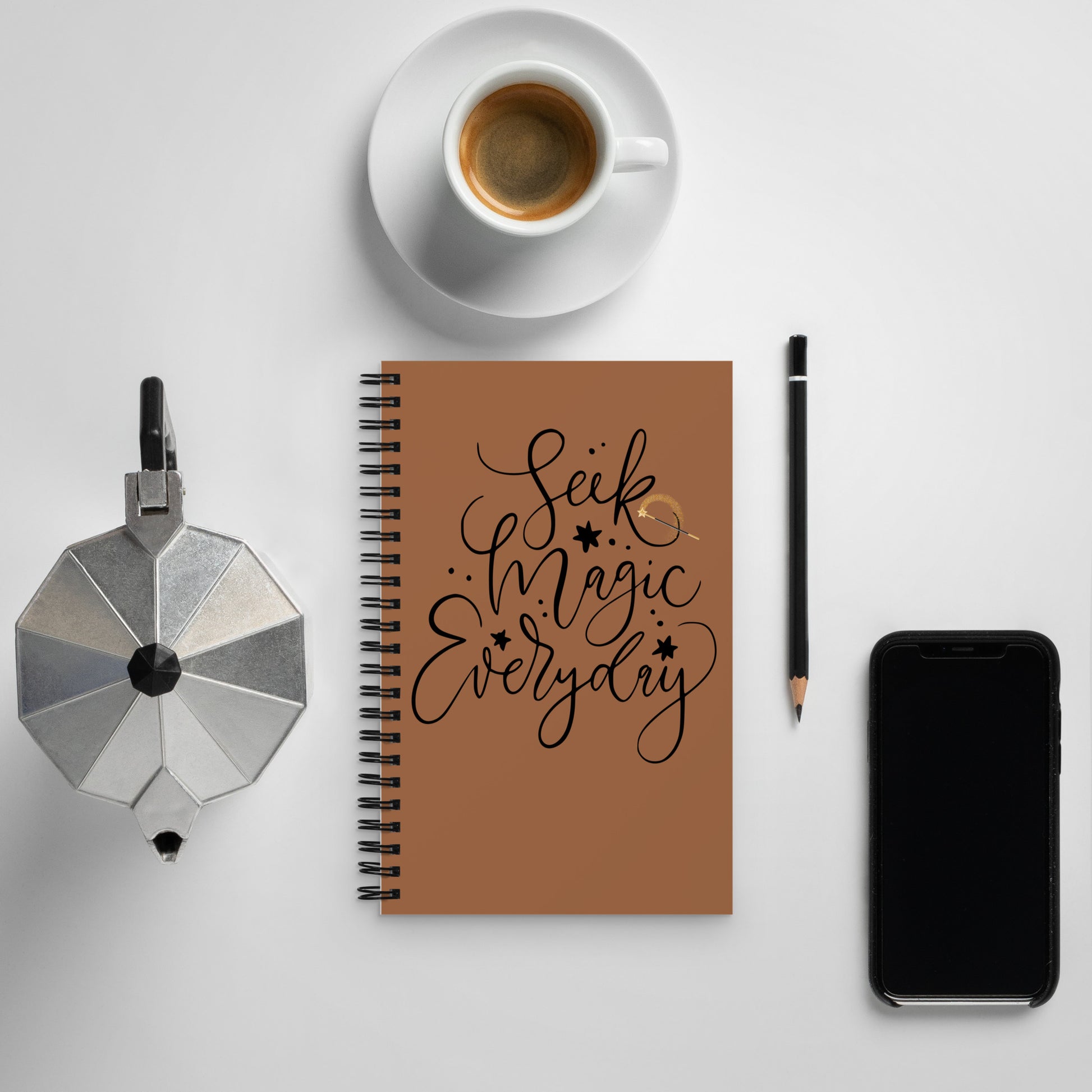 Seek Magic Everyday spiral-notebook-white-front LS