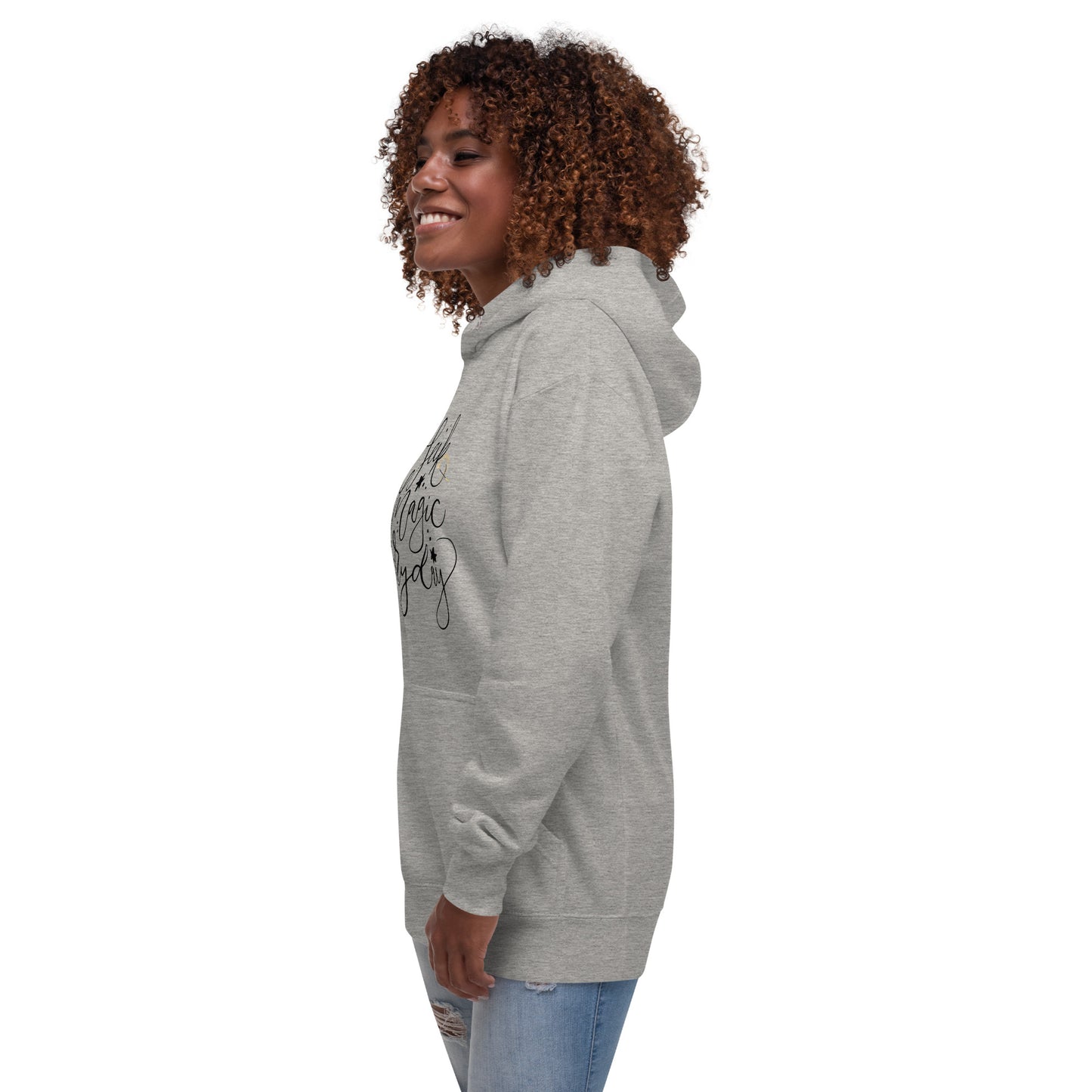 Seek Magic Everyday unisex-premium-hoodie-carbon-grey-left-front