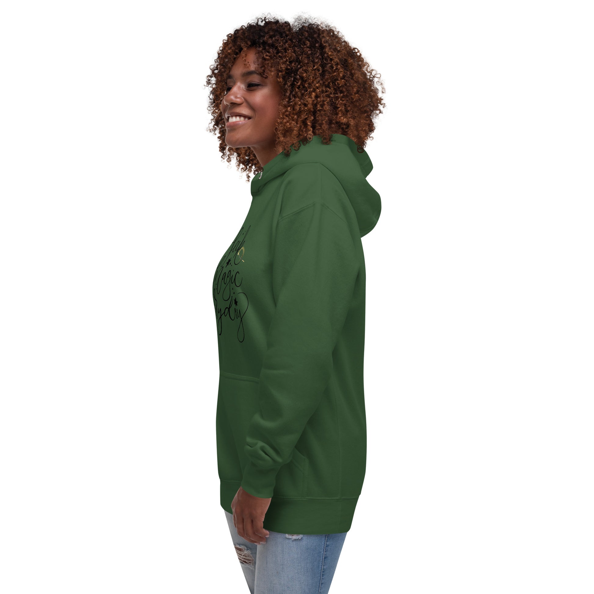 Seek Magic Everyday unisex-premium-hoodie-forest-green-left-front