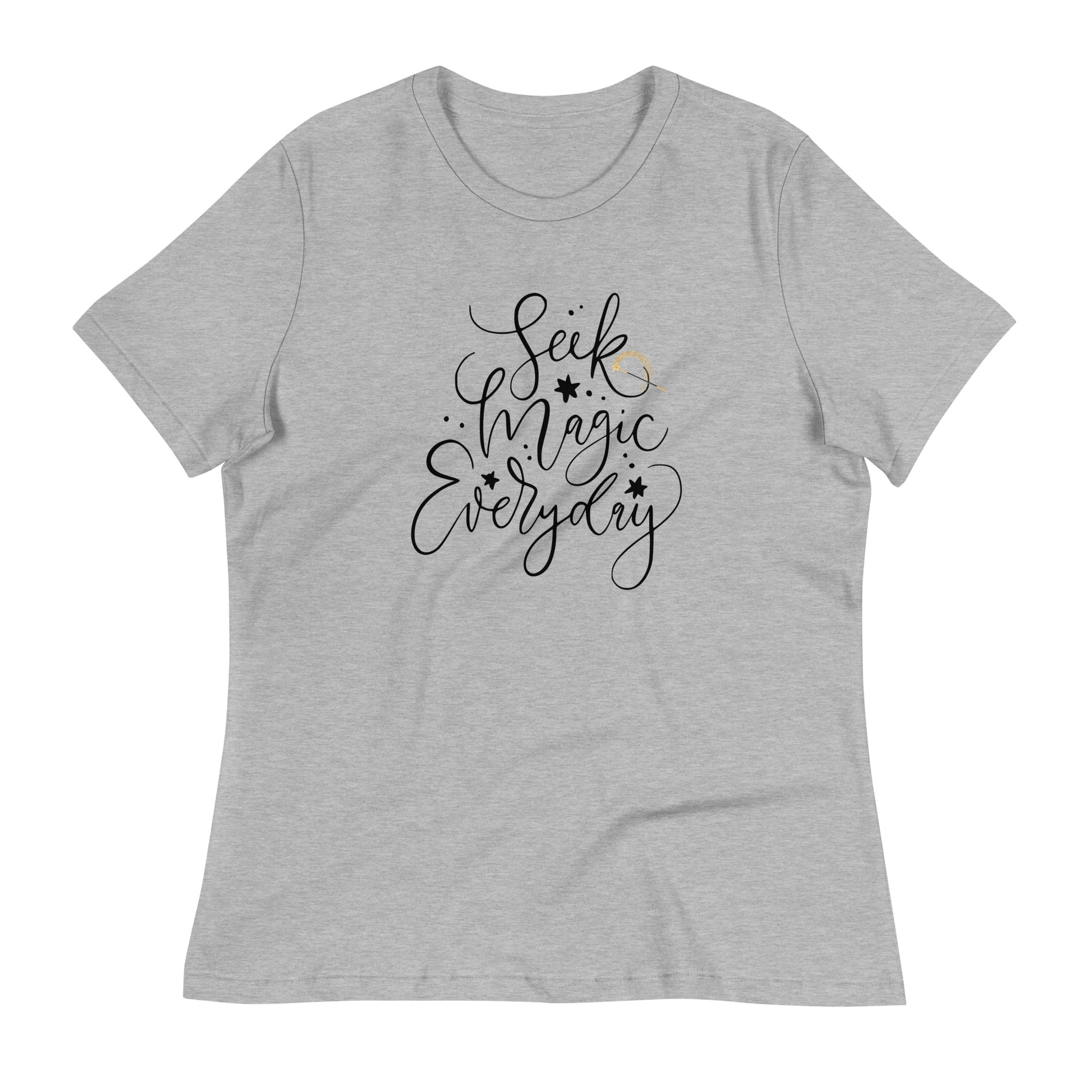 Seek Magic Everyday womens-relaxed-t-shirt-athletic-heather-front-flat