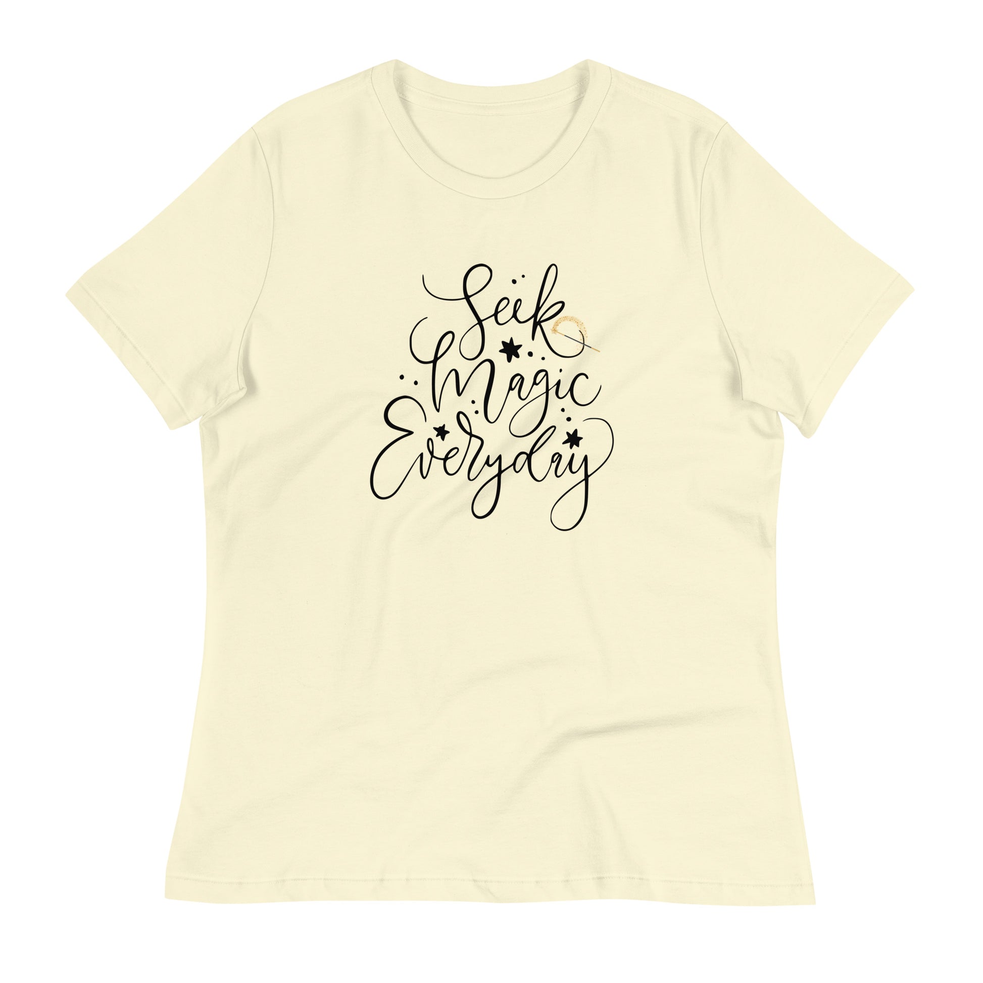 Seek Magic Everyday womens-relaxed-t-shirt-citron-front-flat