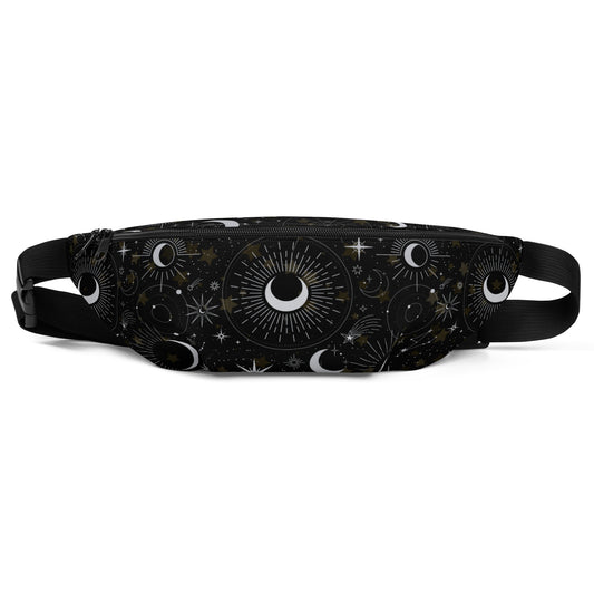 Silver Black Moon Fanny Pack