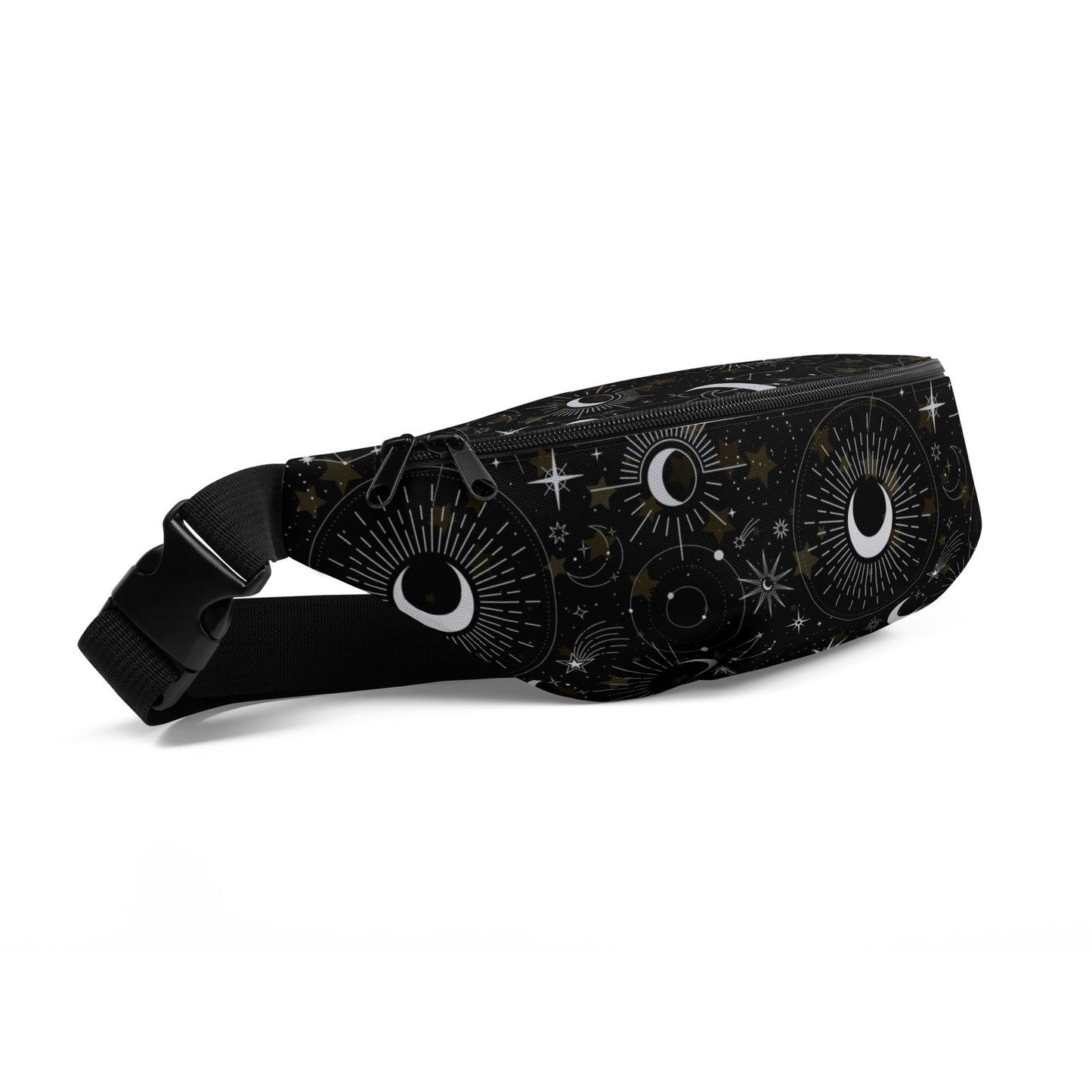 Silver Black Moon Fanny Pack