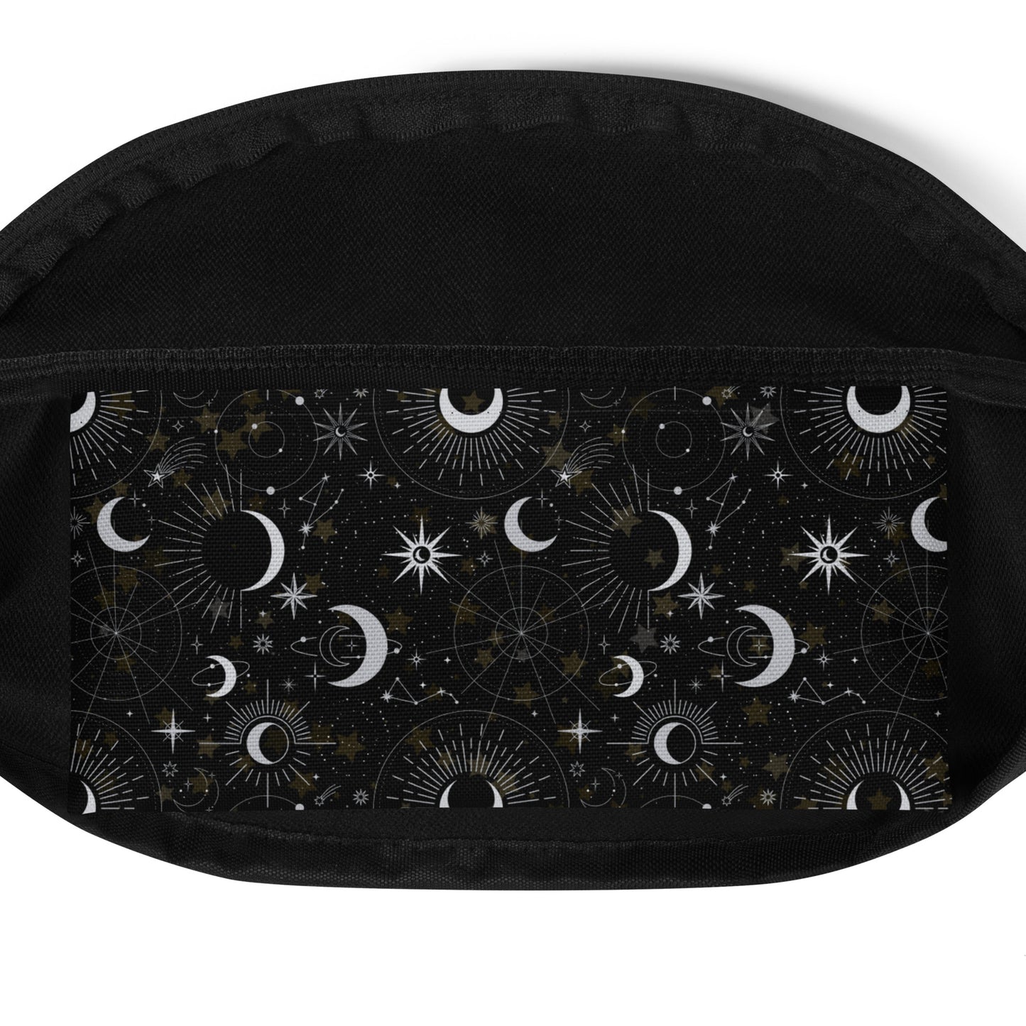 Silver Black Moon Fanny Pack