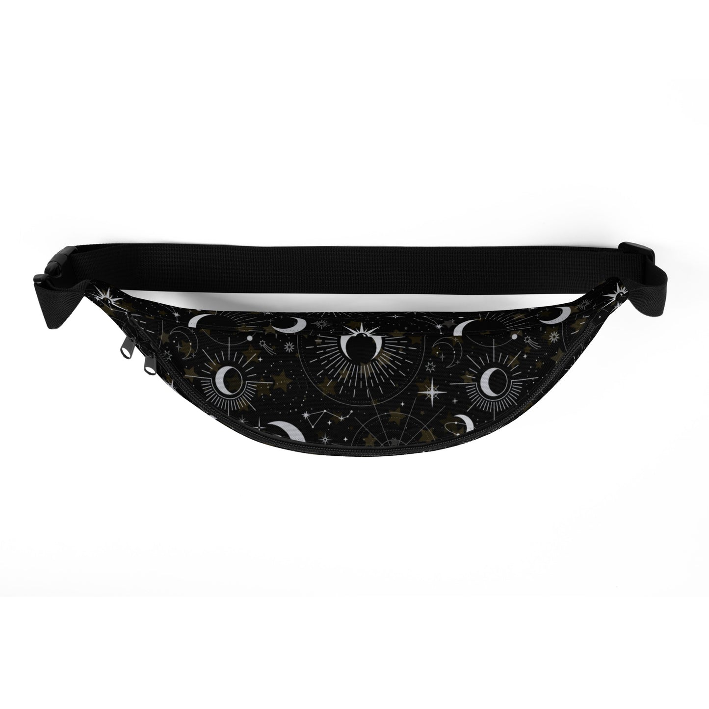 Silver Black Moon Fanny Pack