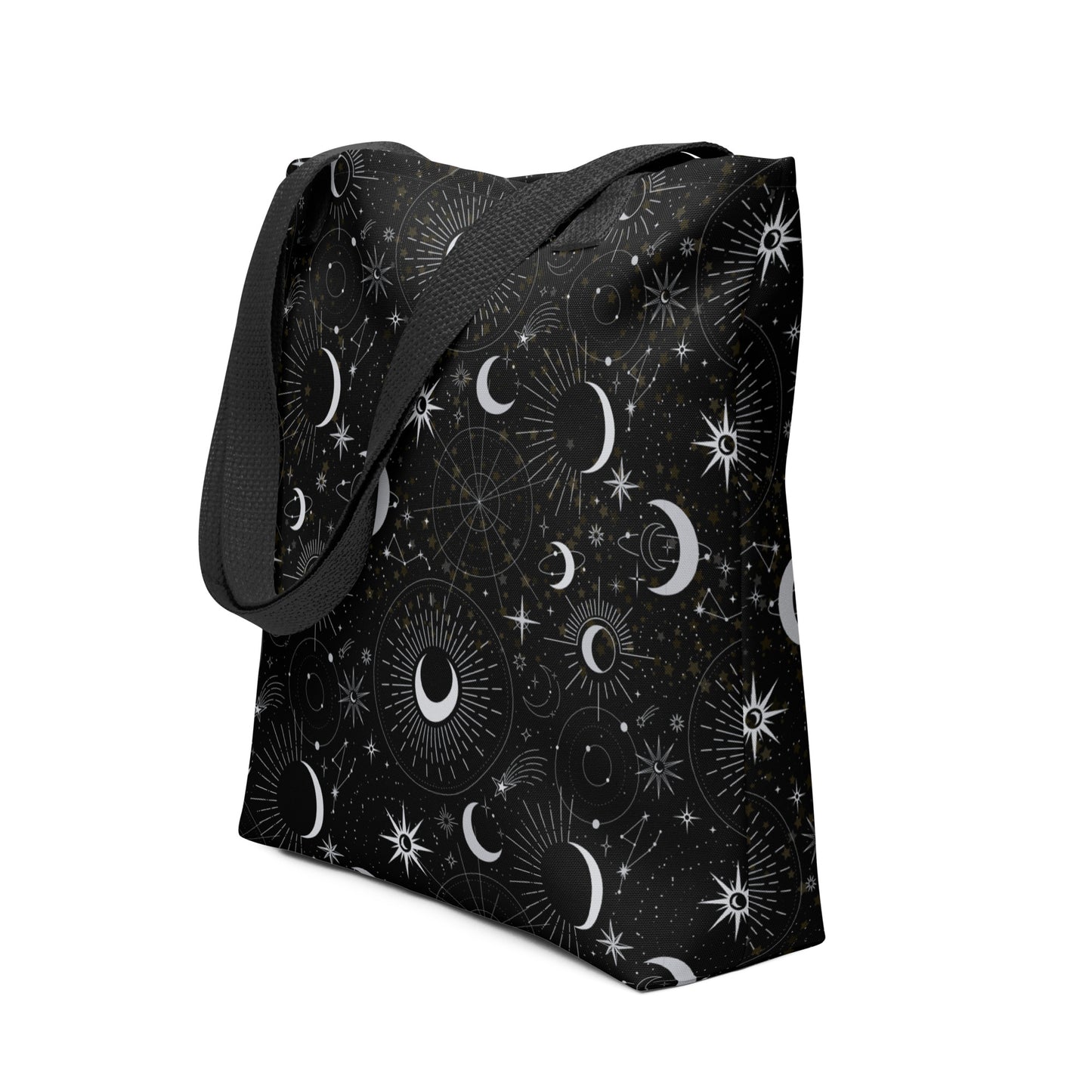 Silver Black Moon Tote Bag