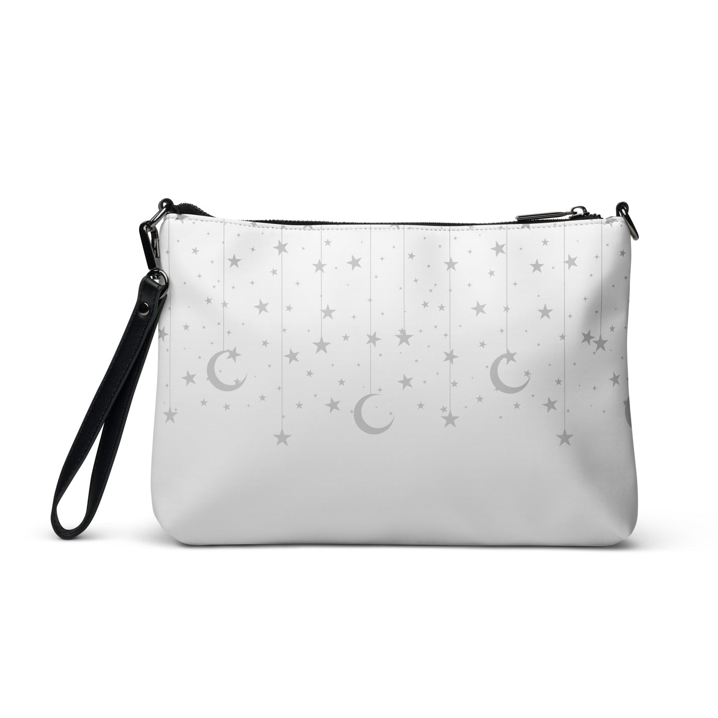 Silver Grey Moon Star Crossbody Bag