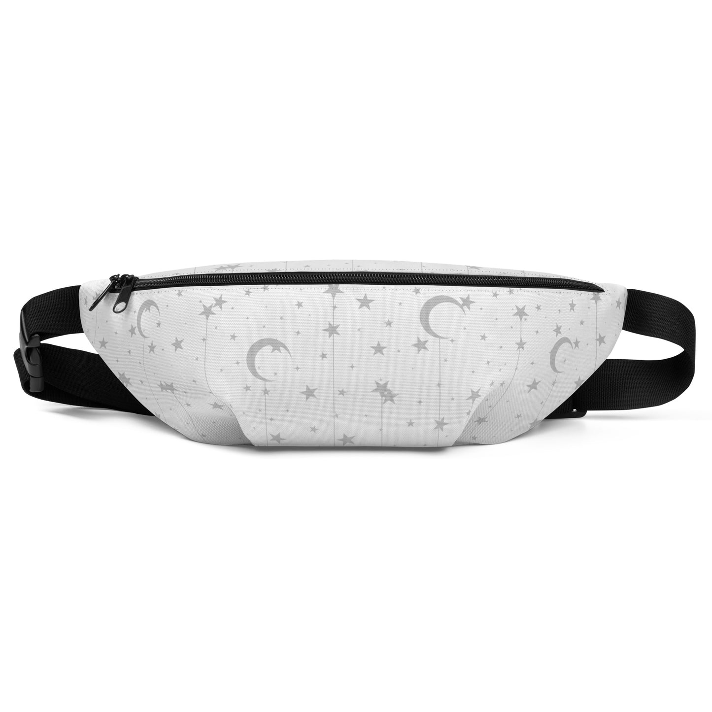 Silver Grey Moon Star Fanny Pack