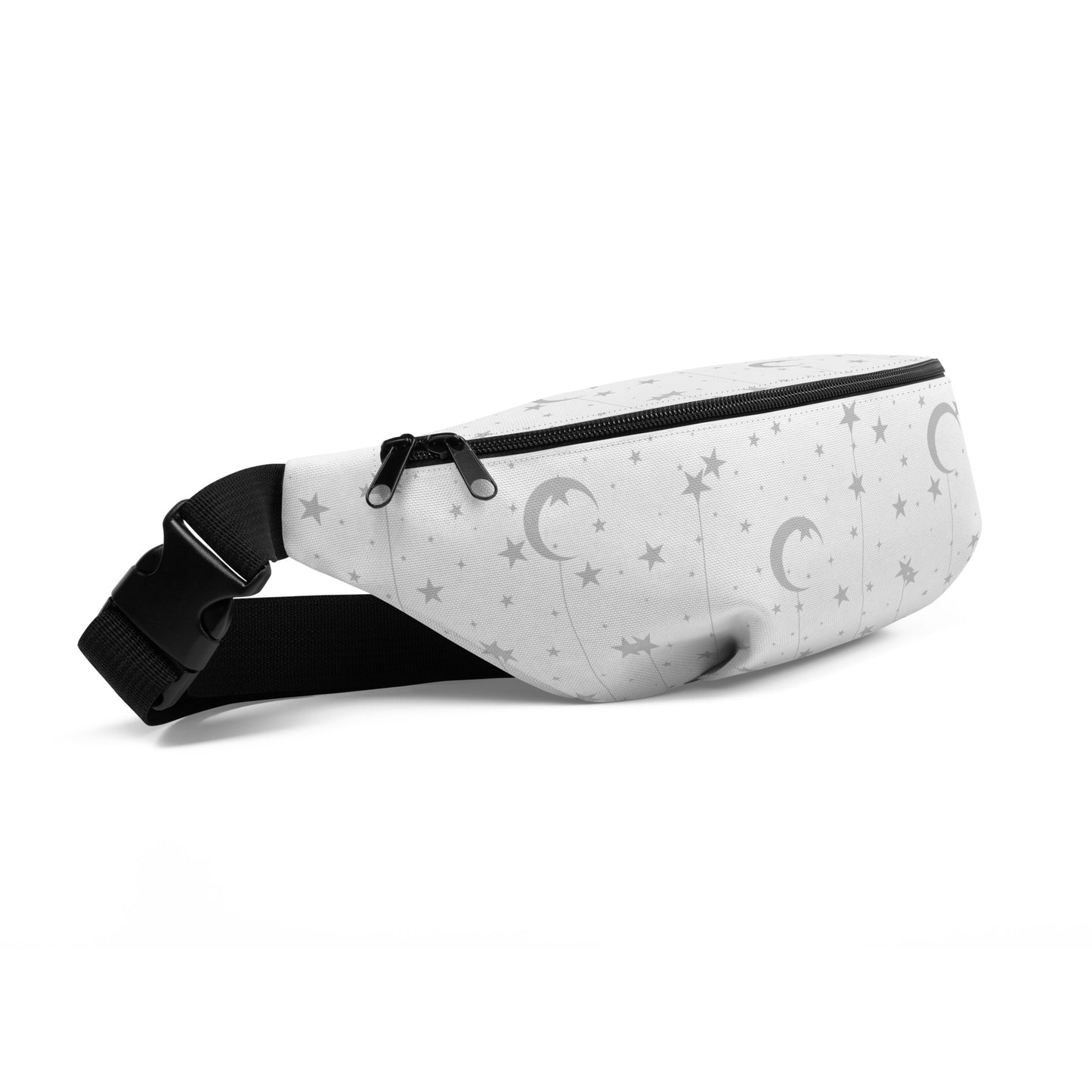 Silver Grey Moon Star Fanny Pack