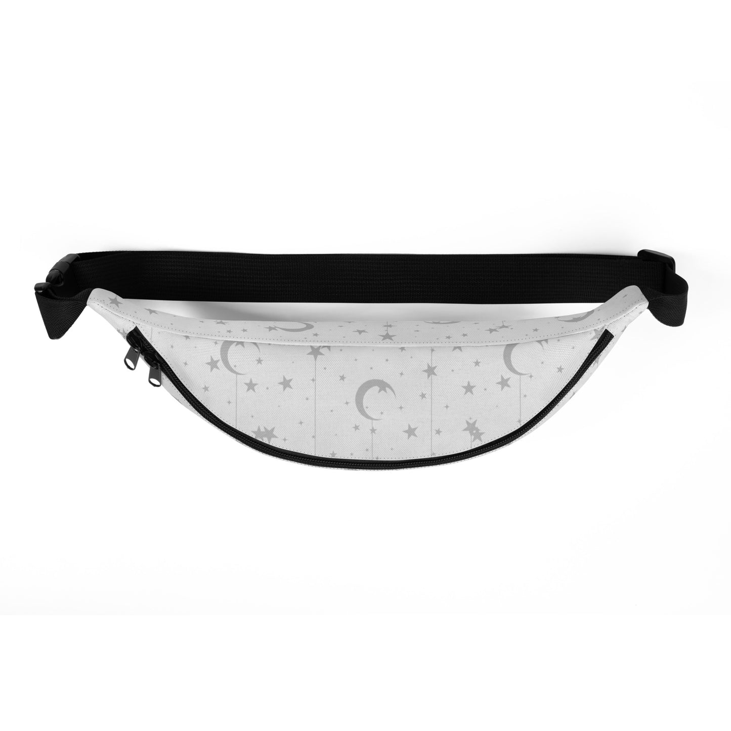 Silver Grey Moon Star Fanny Pack