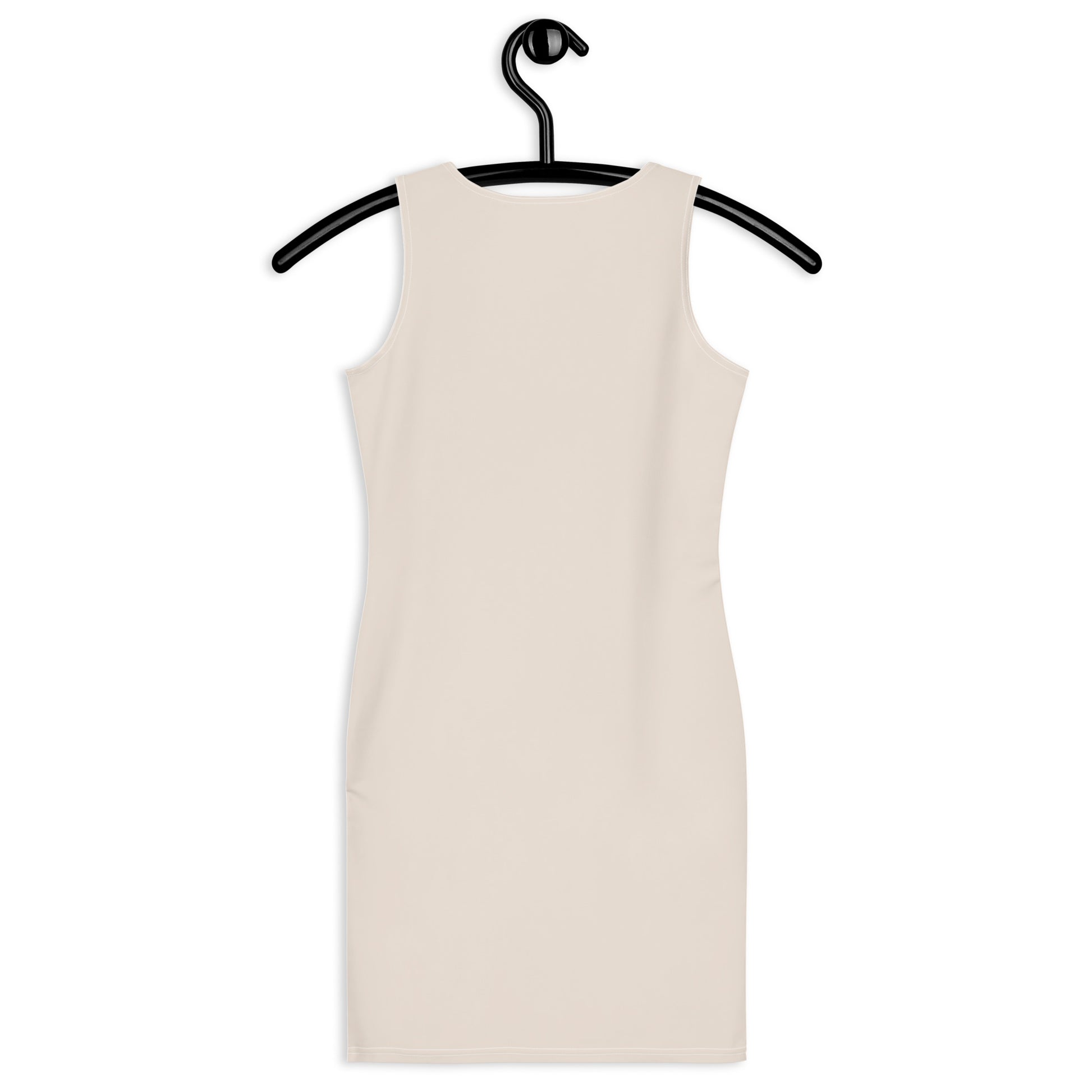 Spring Beige Fitted Dress-back-hanger