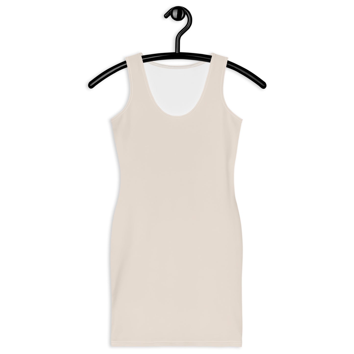 Spring Beige Fitted Dress-front-hanger