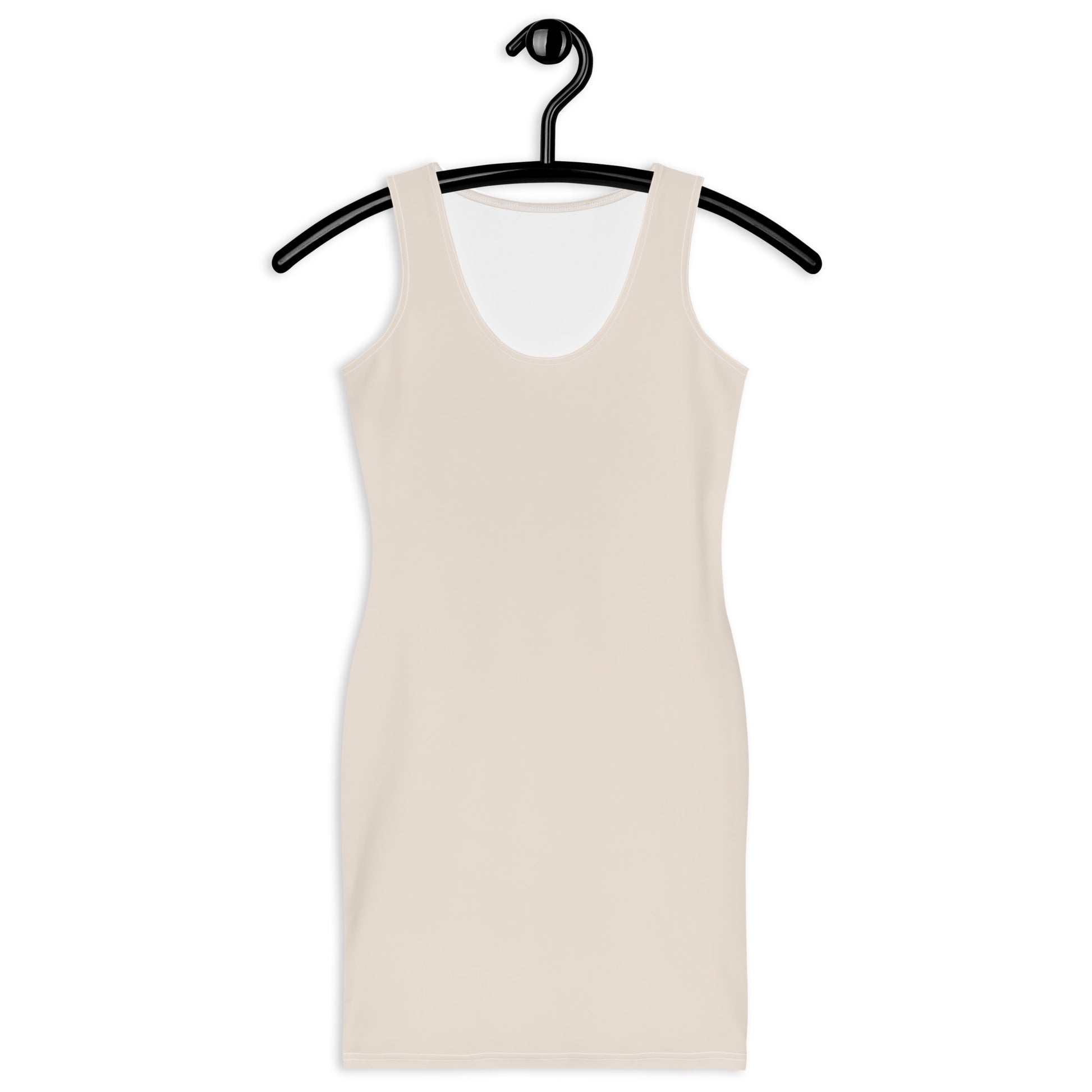 Spring Beige Fitted Dress-front-hanger