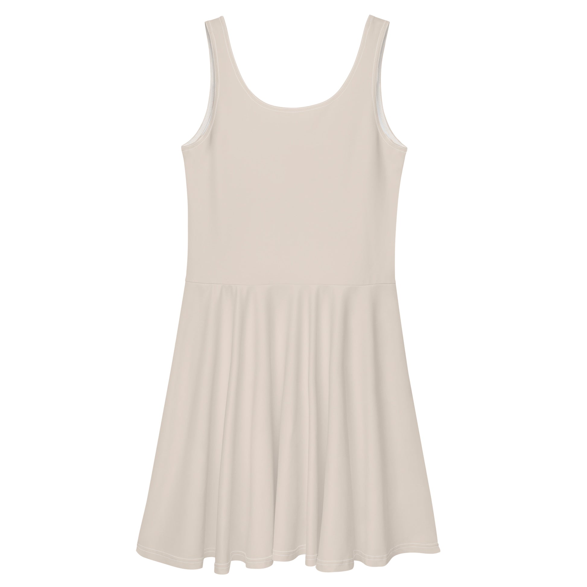 Spring Beige Skater Dress back