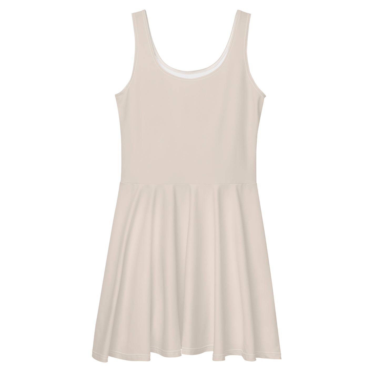 Spring Beige Skater Dress front