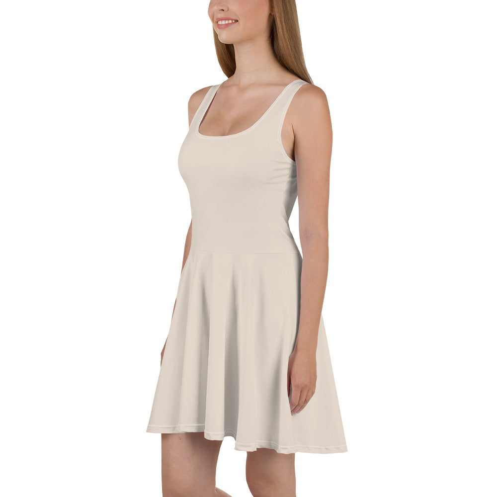 Spring Beige Skater Dress left