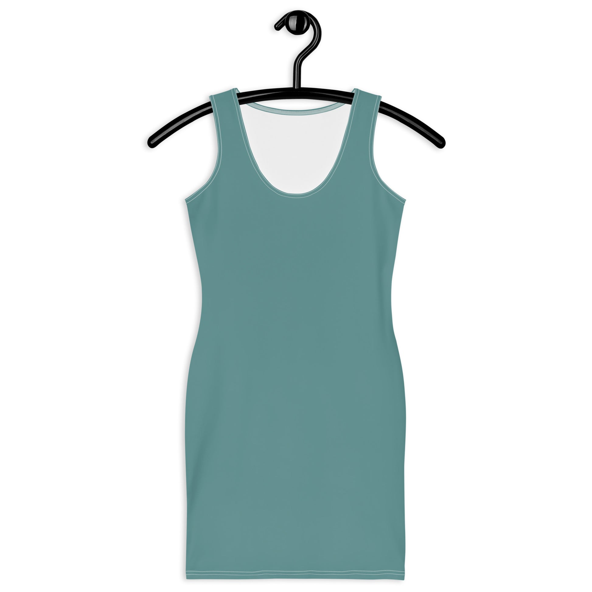 Spring Blue Fitted Dress-front-hanger