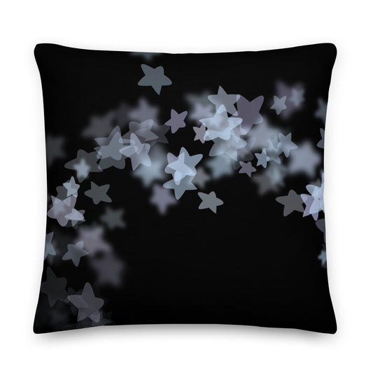 Star Mist Black Premium Throw Pillow