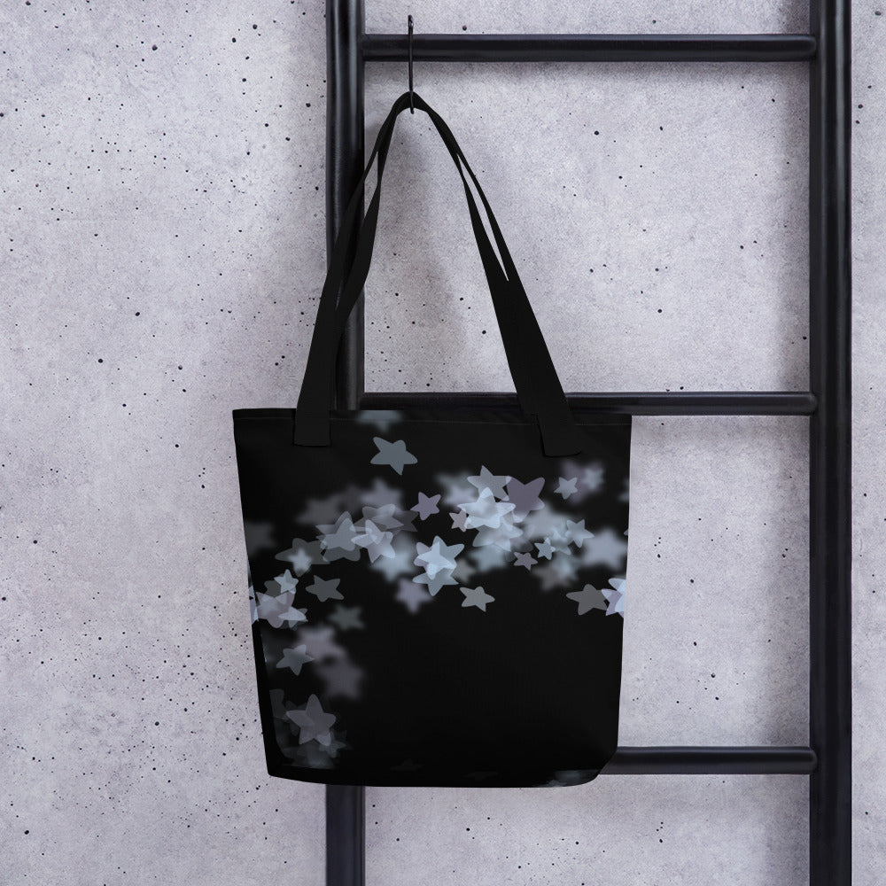 Star Mist Black Tote Bag