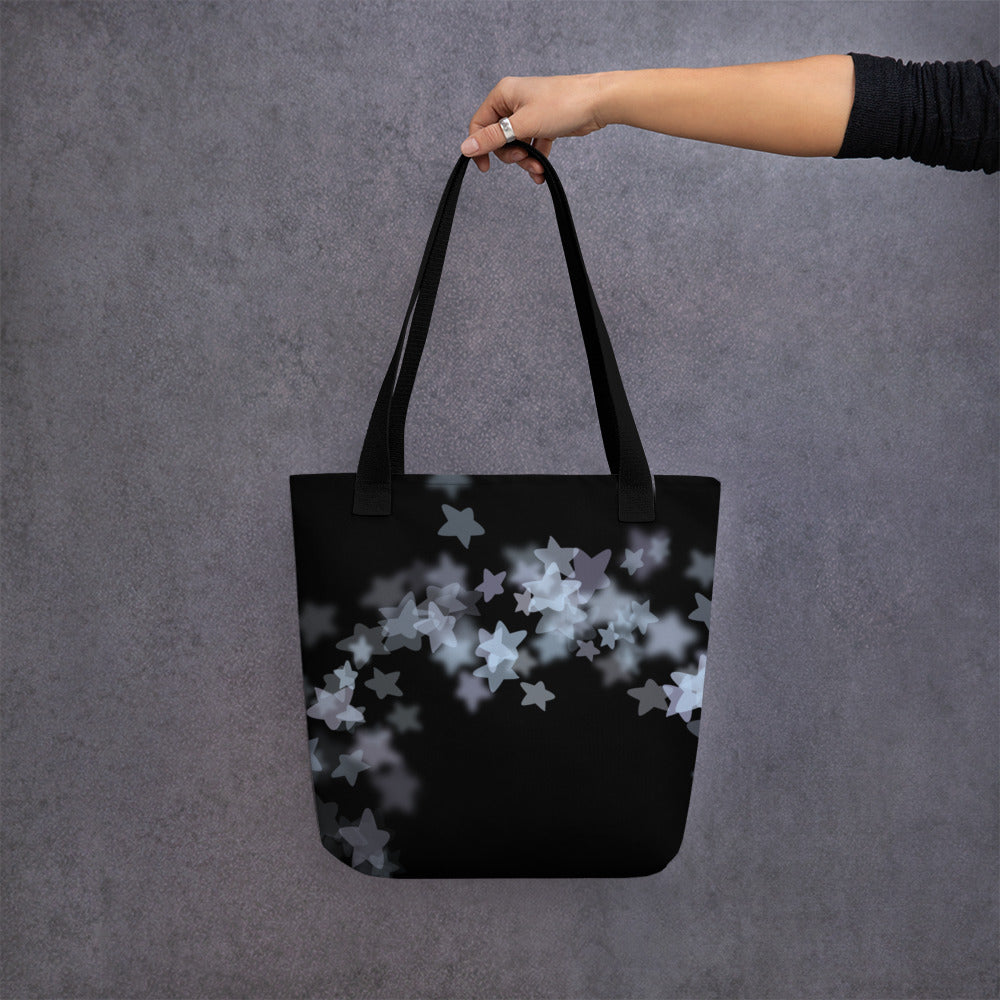 Star Mist Black Tote Bag