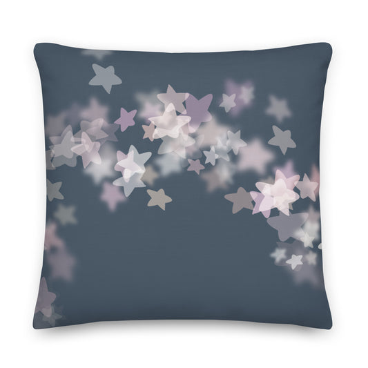 Star Mist Fall Blue Premium Throw Pillow