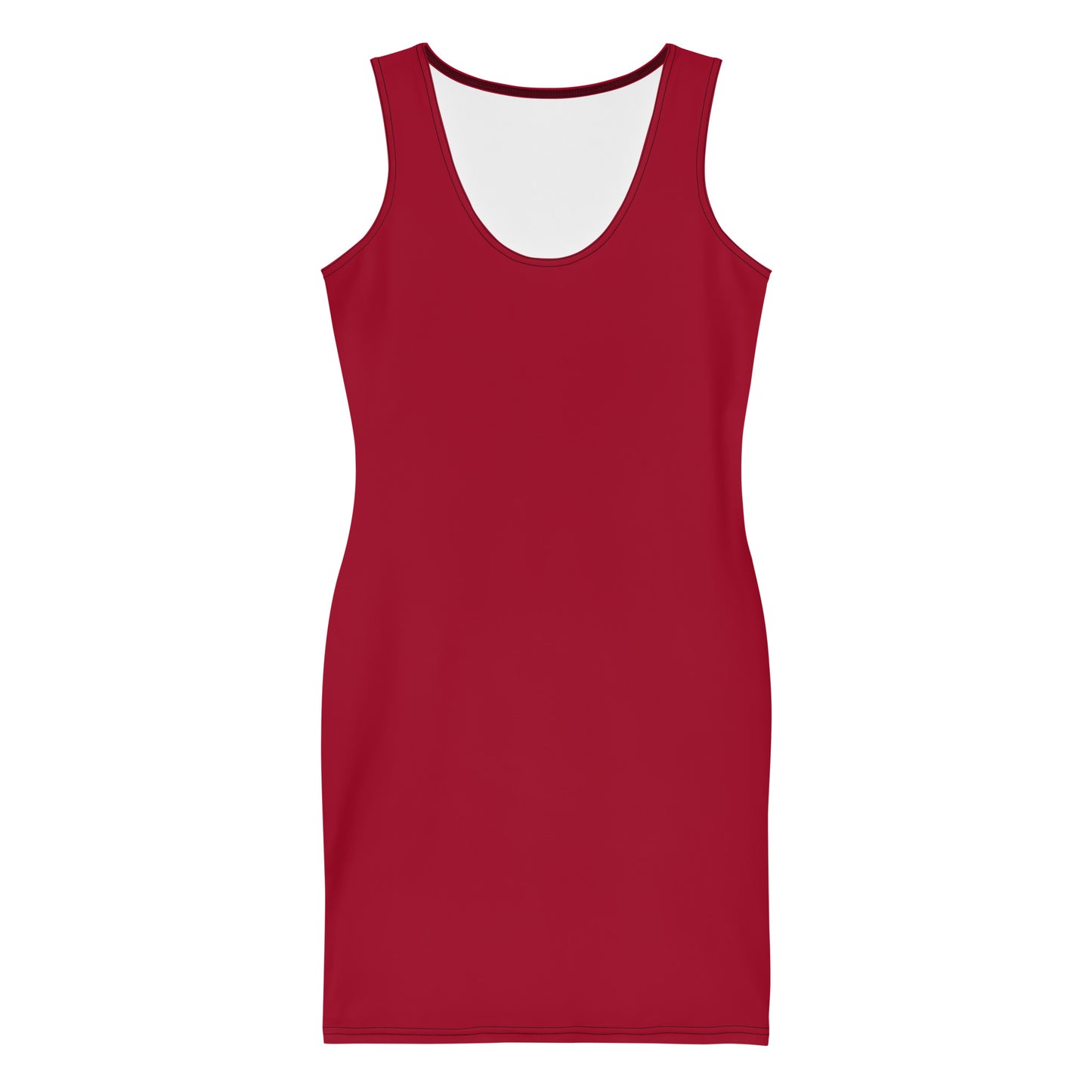 Star Red Fitted Dress-front-flat