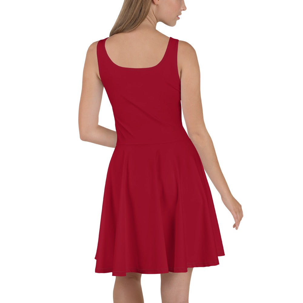 Star Red Skater Dress -back