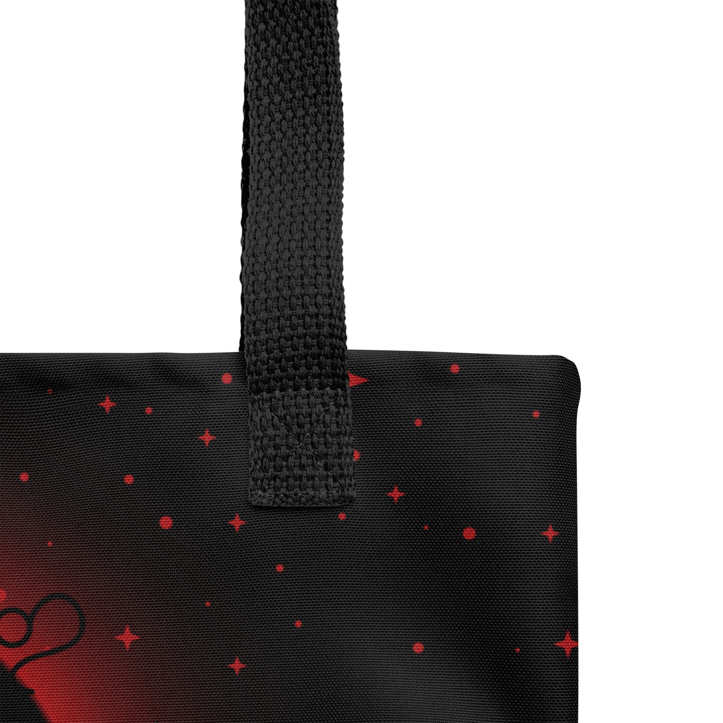 Star Zodiac Black Fire Red Tote Bag