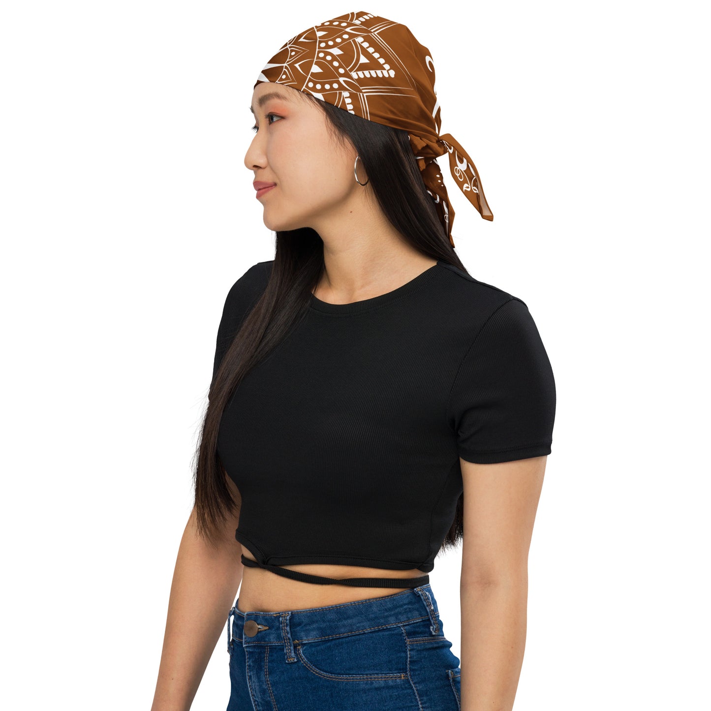 Sun Mandala Bandana - Saddle Brown