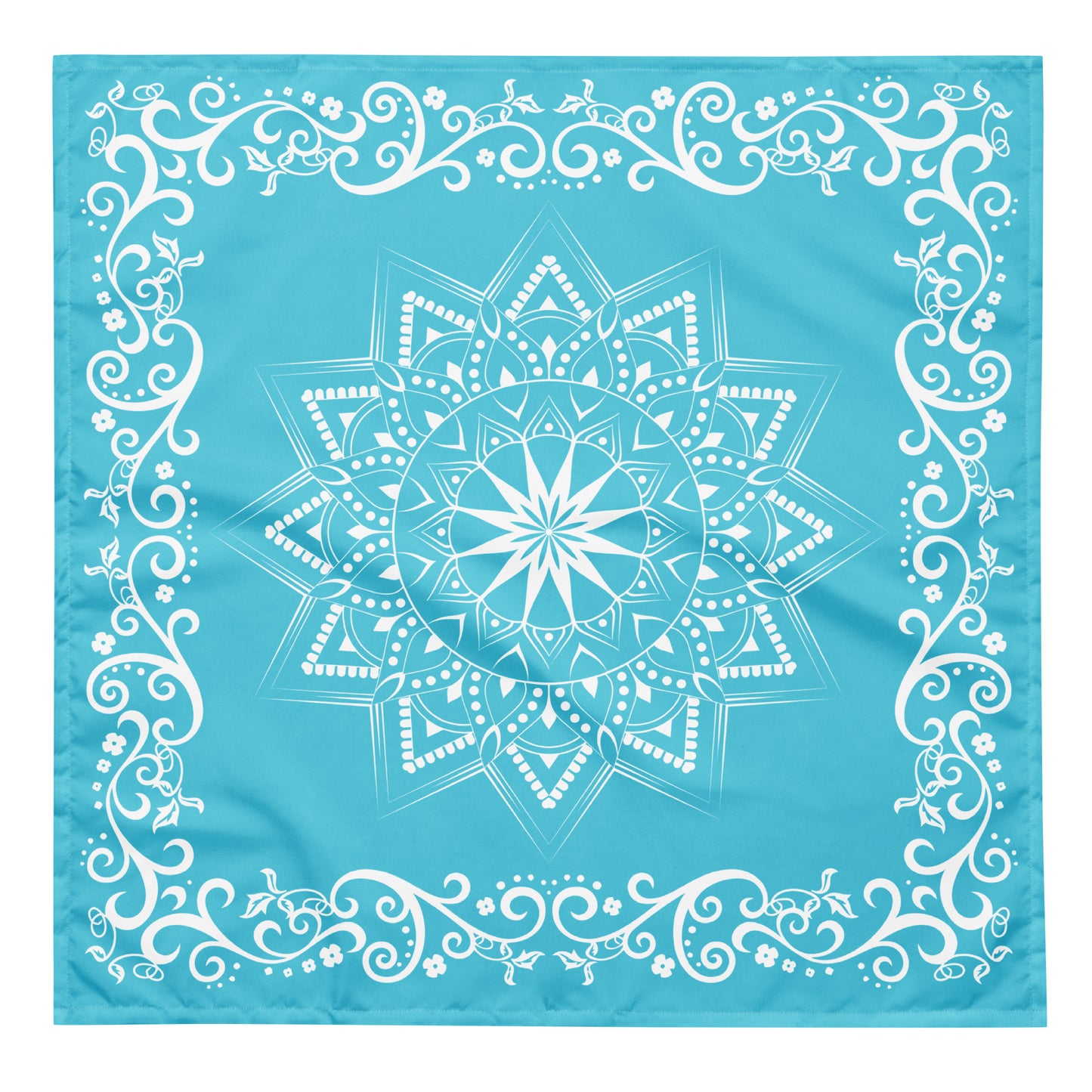 Sun Mandala Bandana - Turquoise Blue