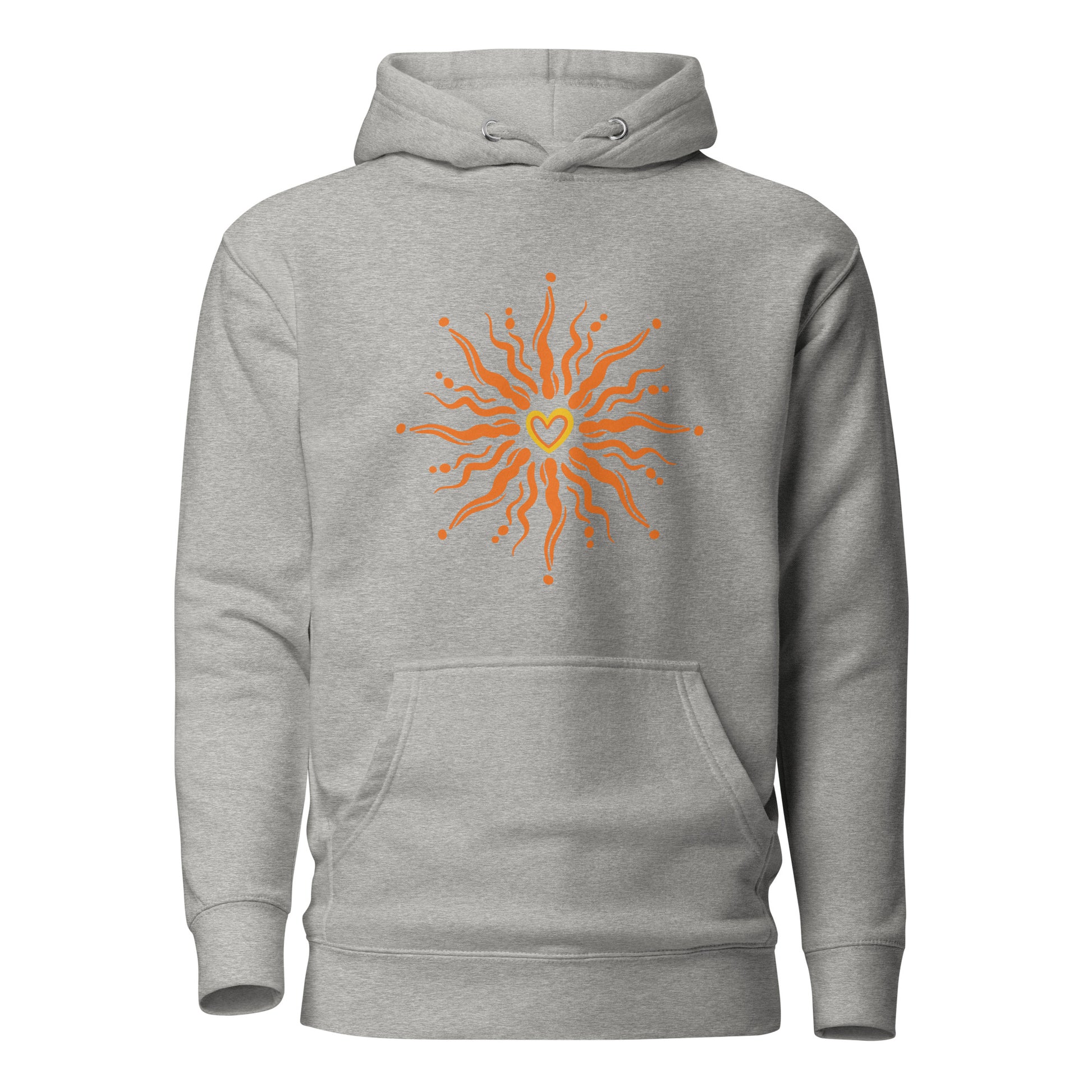 Sunshine Heart unisex-premium-hoodie-carbon-grey-front 1