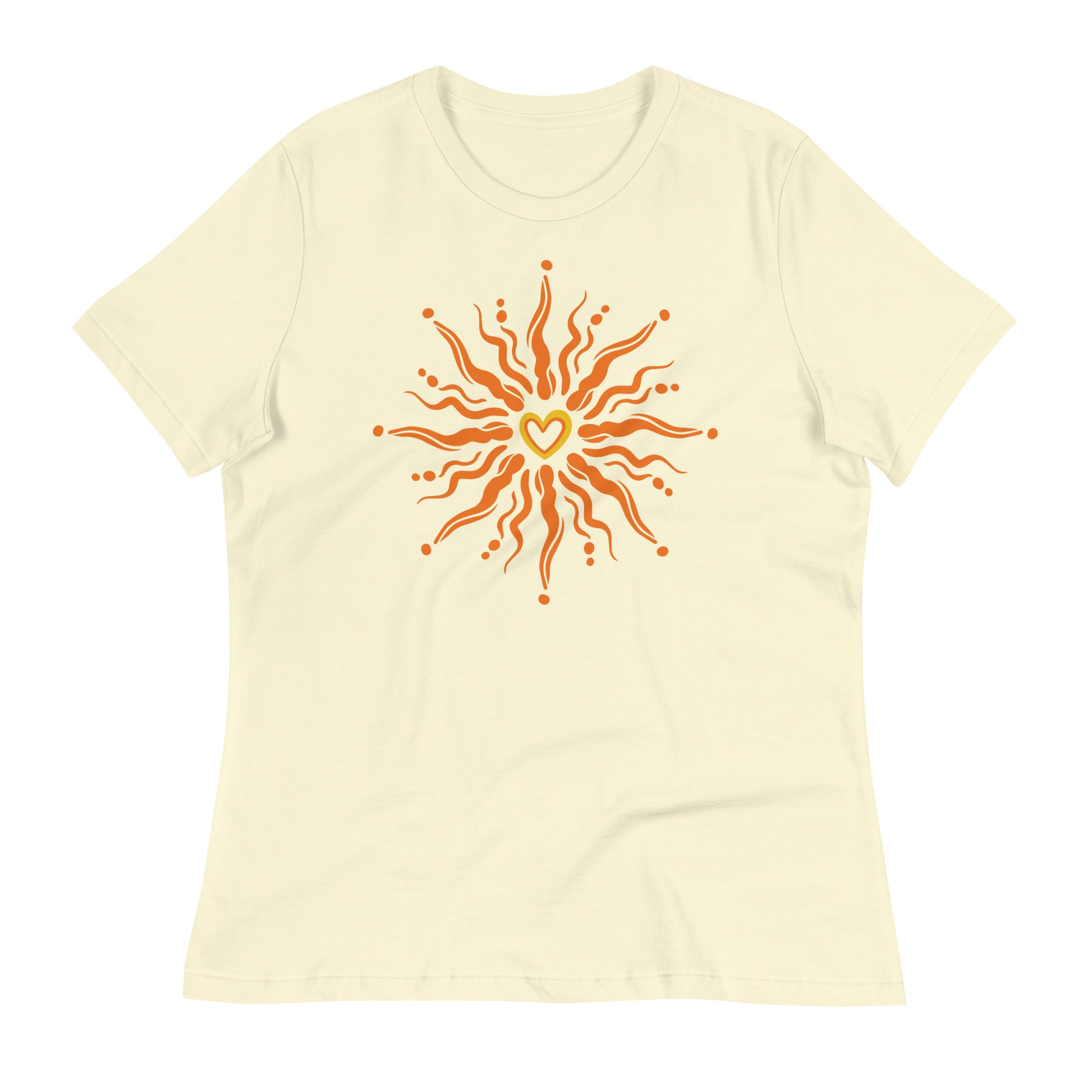 Sunshine Heart womens-relaxed-t-shirt-citron-front-flat