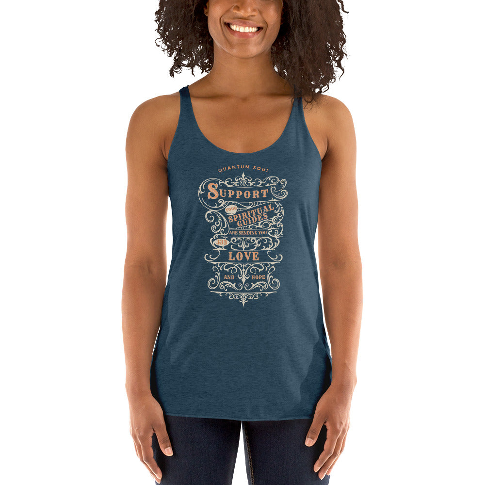 Support 333 womens-racerback-tank-top-indigo-front