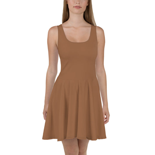 Tree Brown Skater Dress -front