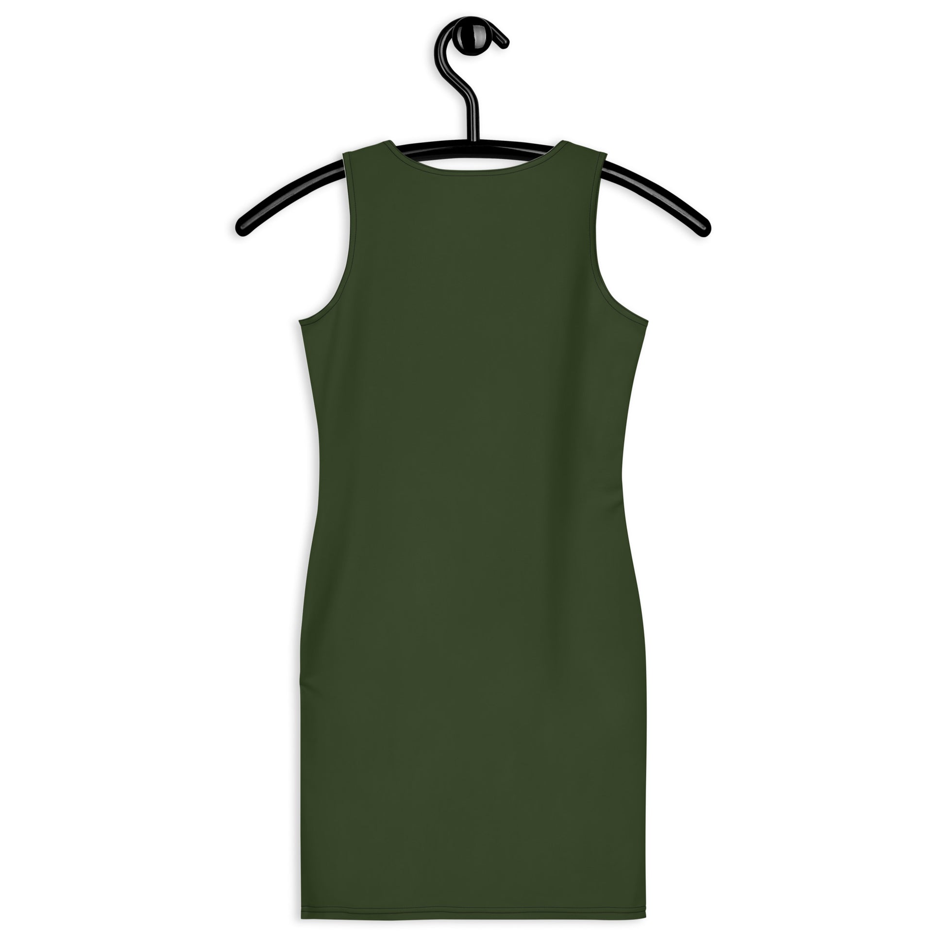 Tree Green Fitted Dress-back-hanger