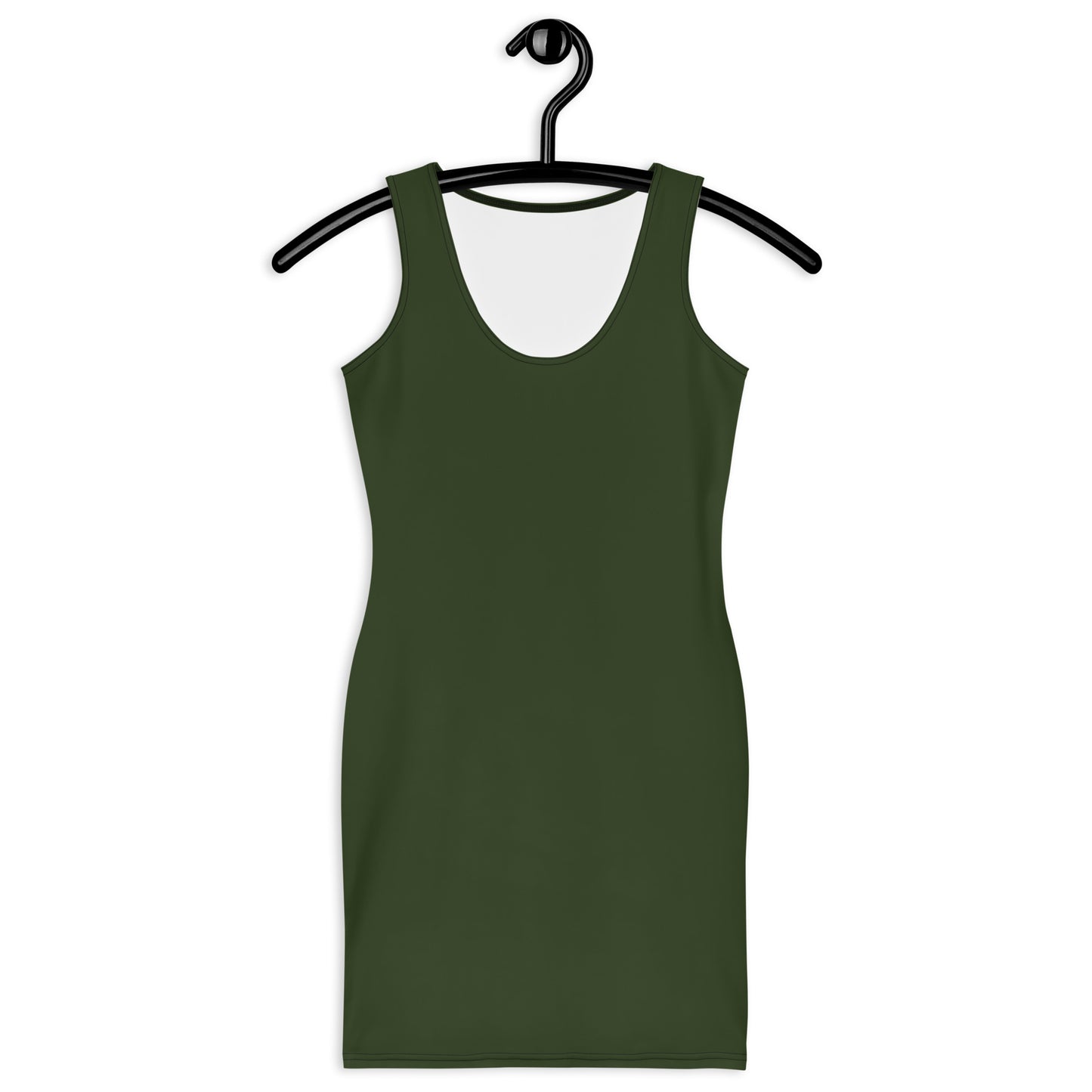 Tree Green Fitted Dress-front-hanger