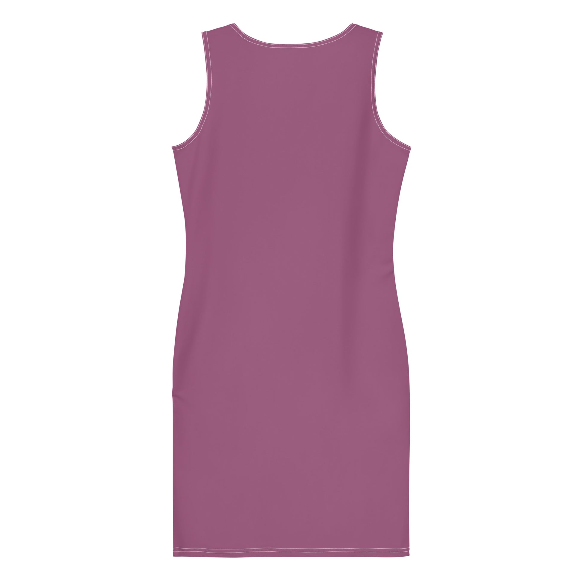 Warm Pink Fitted Dress-back-flat