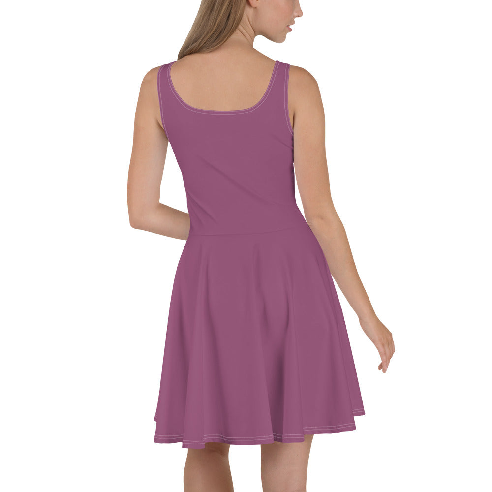 Warm Pink Skater Dress-back