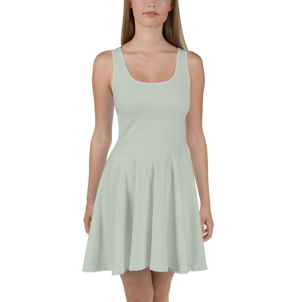 Water Blue Skater Dress front